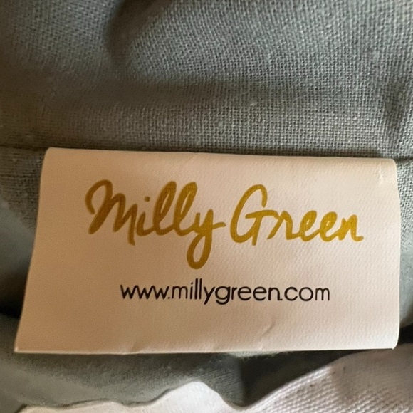 Milly Green 100% Cotton Scottie Tote Bag Snap Closure - Picture 4 of 7